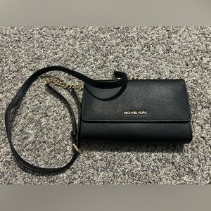Michael Kors Black and Gold Crossbody Bag